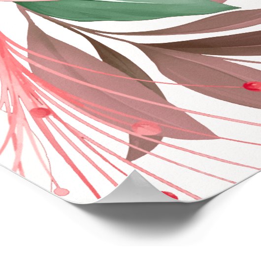 Elegante Onberispelijke Sakura Roze Bruidsdouche O Poster (Hoek)