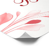 Elegante Onberispelijke Sakura Roze Bruiloft Feest Poster (Hoek)