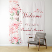 Elegante onberispelijke Sakura Roze Bruiloft Welco Wandkleed (In situ)