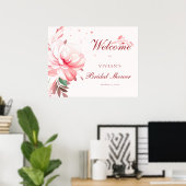 Elegante onberispelijke Sakura Roze Bruiloft Welko Poster (Thuiskantoor)
