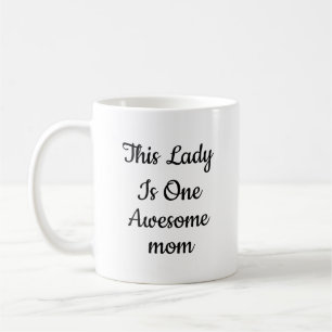 Elegante "One Awesome Mom" Script Koffie Koffiemok