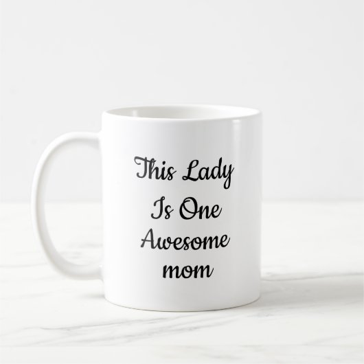 Elegante "One Awesome Mom" Script Koffie Koffiemok (Links)
