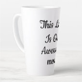 Elegante "One Awesome Mom" Script Koffie Latte Mok (Linkerhoek)