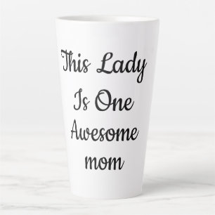 Elegante "One Awesome Mom" Script Koffie Latte Mok