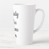 Elegante "One Awesome Mom" Script Koffie Latte Mok (Rechts)