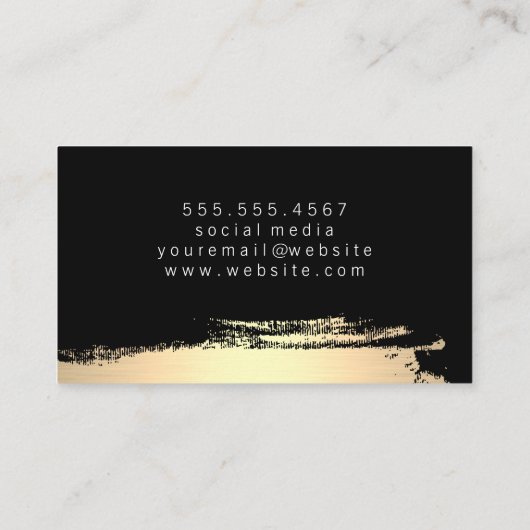 Elegante onechte metalen goud met kus visitekaartje (Achterkant)