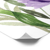 Elegante Onederful Wildflower 1st Verjaardag Welko Poster (Hoek)