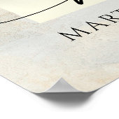 Elegante Oneindige Harten Foto Script Goud Rouwkaa Poster (Hoek)