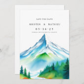 Elegante online berg save the date (Voorkant / Achterkant)