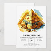 Elegante online Egyptische piramides Verjaardag Kaart (Voorkant / Achterkant)