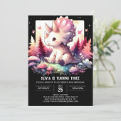 Elegante Online Triceratops Verjaardag Kaart (Staand voorkant)