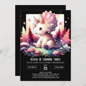 Elegante Online Triceratops Verjaardag Kaart (Voorkant / Achterkant)