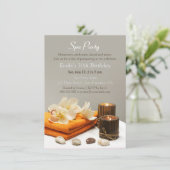 Elegante ontspannende spa verjaardagsfeestje uitno kaart (Staand voorkant)