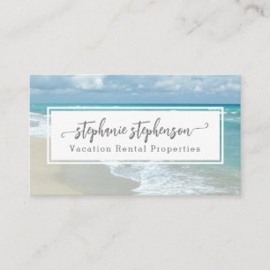 Elegante Ontspannende Strand Spa Reis Vakantie Visitekaartje