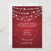 Elegante Ontvangst Glitterende Ketting Rood Kaart (Achterkant)