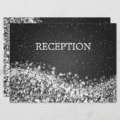 Elegante ontvangst Sparkling Wave Zwart Kaart (Voorkant / Achterkant)