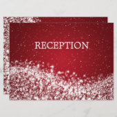 Elegante ontvangst Sprankelende Golf Rood Kaart (Voorkant / Achterkant)