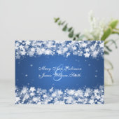 Elegante Ontvangst Ster Verbluffende Sterren Blauw Kaart (Staand voorkant)