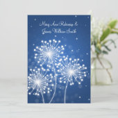 Elegante ontvangst Zomer Glans Saffierblauw Kaart (Staand voorkant)