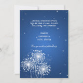 Elegante ontvangst Zomer Glans Saffierblauw Kaart (Achterkant)