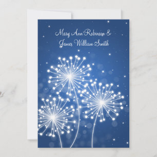 Elegante Ontvangst Zomer Glans Saffierblauw Kaart