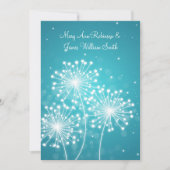 Elegante ontvangst Zomer Glans Turquoise Kaart (Voorkant)