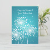 Elegante ontvangst Zomer Glans Turquoise Kaart (Staand voorkant)