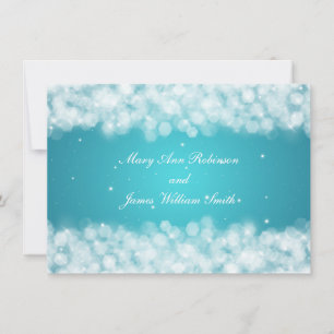 Elegante ontvangstfeest sprankelend turquoise kaart