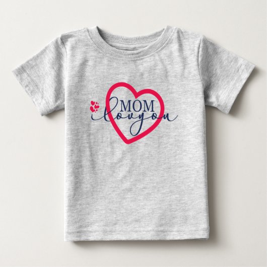 Elegante ontwerp tekst mama ik hou van jou met har (Voorkant)