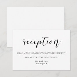 Elegante ontwerp trouwontvangstkaart kaart