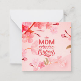 Elegante ontwerp typografie Mama je bent de koning Notitiekaartje