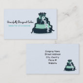 Elegante ontwerptaart visitekaartje (Voorkant / Achterkant)