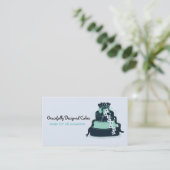 Elegante ontwerptaart visitekaartje (Staand voorkant)