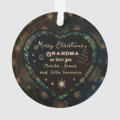Elegante Onze Eerste Kerstmis als Grootouders Foto Ornament (achterkant)