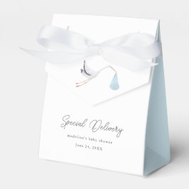 Elegante Ooievaar Baby Shower Bedankdoosjes