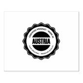 Elegante OOSTENRIJK tekst gedrukt premium ambachte Rubberstempel (Afrduk)