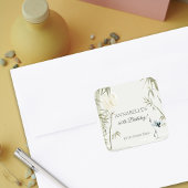 Elegante Oosterse 60e Verjaardagsfeest Envelopzege Vierkante Sticker