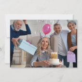 Elegante oosterse bamboe foto dank u kaart (Achterkant)