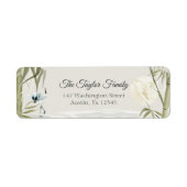 Elegante Oosterse Bamboe kraanfamilie Etiket (Voorkant)