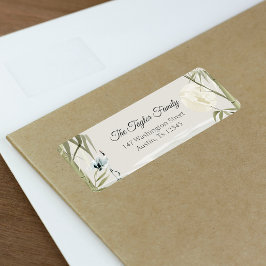 Elegante Oosterse Bamboe kraanfamilie Etiket