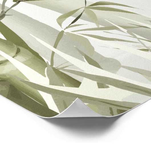 Elegante oosterse bamboekraan poster (Hoek)