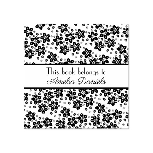 Elegante Oosterse bloem Dit boek behoort tot Rubberstempel (Afrduk)