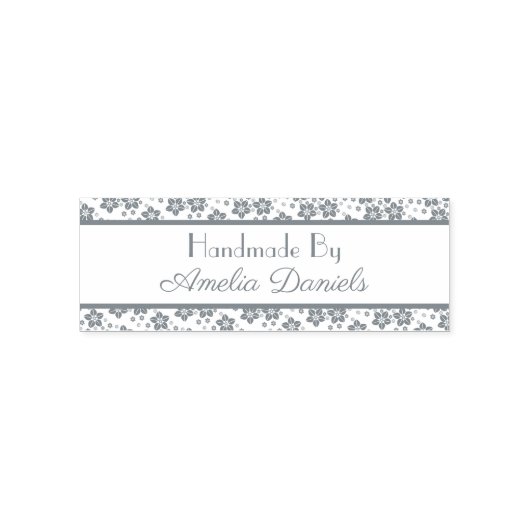 Elegante Oosterse bloem Handgemaakt door Zelfinktende Stempel (Design)