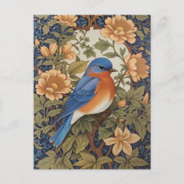 Elegante Oosterse Bluebird William Morris Geïnspir Briefkaart