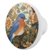 Elegante Oosterse Bluebird William Morris Geïnspir Keramische Knop (Rechts)
