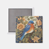 Elegante Oosterse Bluebird William Morris Geïnspir Magneet (Voorkant / Achterkant)