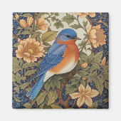 Elegante Oosterse Bluebird William Morris Geïnspir Magneet (Voorkant)