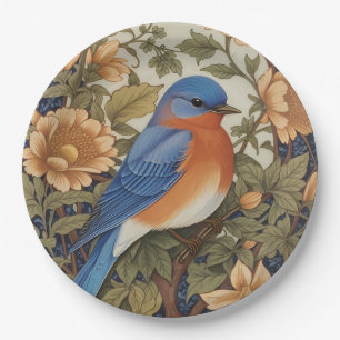 Elegante Oosterse Bluebird William Morris Geïnspir Papieren Bordje