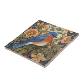 Elegante Oosterse Bluebird William Morris Geïnspir Tegeltje (Zijkant)
