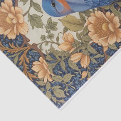 Elegante Oosterse Bluebird William Morris Geïnspir Tissuepapier (Detail)